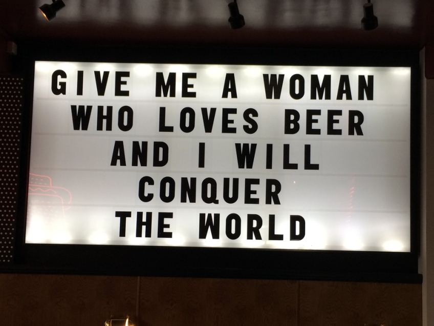 give me a woman who loves beer and i will conquer the world
